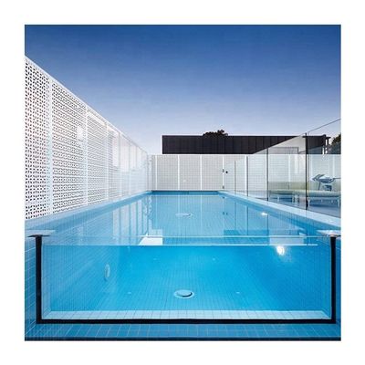 Piscine en verre transparent au-dessus du sol avec plexi acrylique et piscine acrylique PMMA
