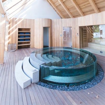 Hôtel personnalisé avec panneau de verre acrylique piscine en fibre de verre avec 100% Virgin PMMA Aupool