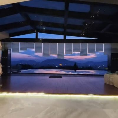 Piscine en plastique transparente avec piscine en verre acrylique avec pompe à air