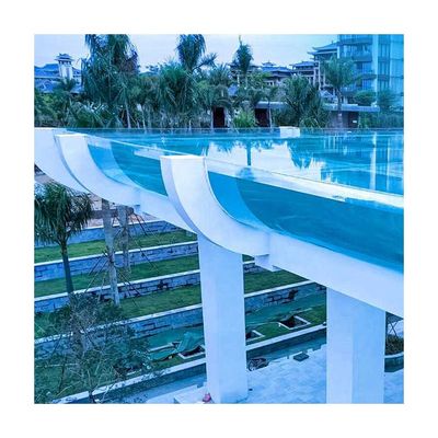 Hôtel piscine suspendue fenêtre transparente en acrylique à multi-faces