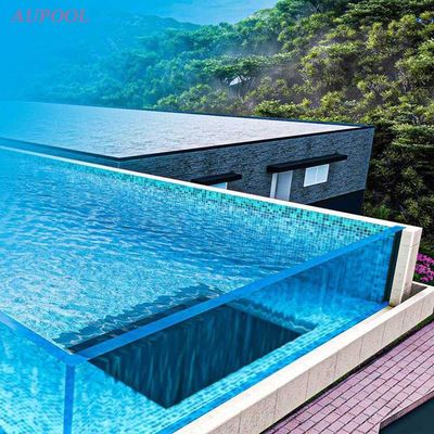 Hôtel piscine suspendue fenêtre transparente en acrylique à multi-faces