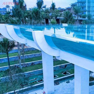 Hôtel piscine suspendue fenêtre transparente en acrylique à multi-faces
