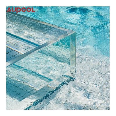 Piscine en fibre de verre acrylique au-dessus du sol pour une expérience d'océanarium de luxe en plein air