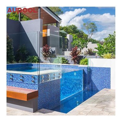 Piscine en fibre de verre acrylique au-dessus du sol pour une expérience d'océanarium de luxe en plein air