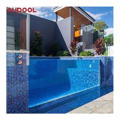 Piscine en fibre de verre acrylique au-dessus du sol pour une expérience d'océanarium de luxe en plein air